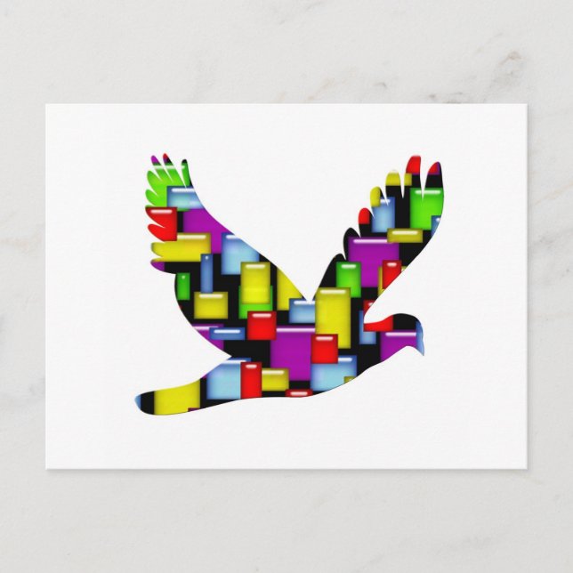 Postal paloma de mosaico (Anverso)