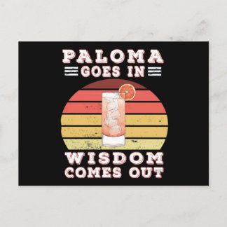 Postal Paloma goes in wisdom comes out