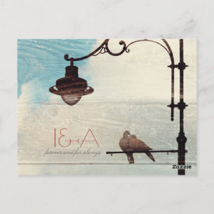 Postal Palomas de tortuga - amor y fidelidad