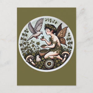 Postal Palomas Hada Paloma Hadas Amantes de la Naturaleza