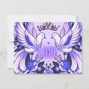 Postal Palomas reales de amor
