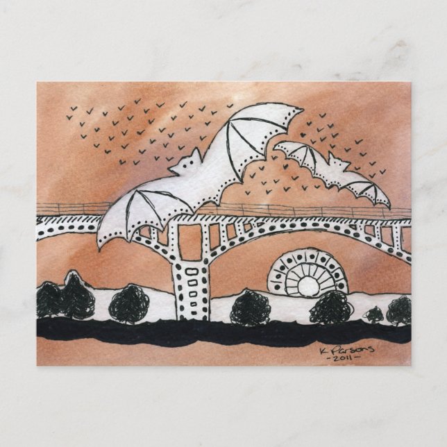 Postal Palos de la avenida del congreso (Anverso)