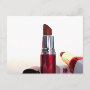 Postal Palos de labios cosméticos maquillan Belleza Femin