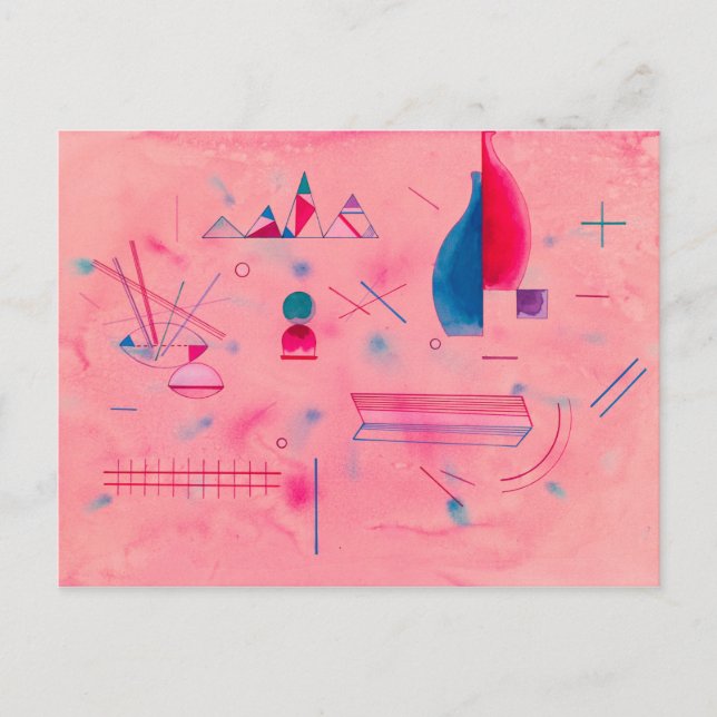 Postal Palos, La Rosa, 1933 por Wassily Kandinsky (Anverso)