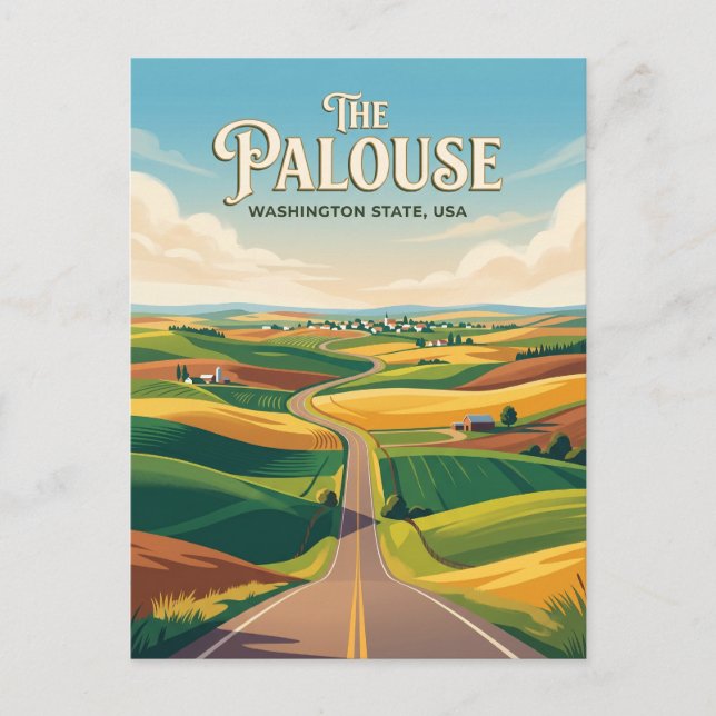 Postal Palouse Scenic Byway EE. UU. (Anverso)