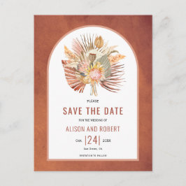 Postal Pampas hierba, palmas tropicales Save the Date