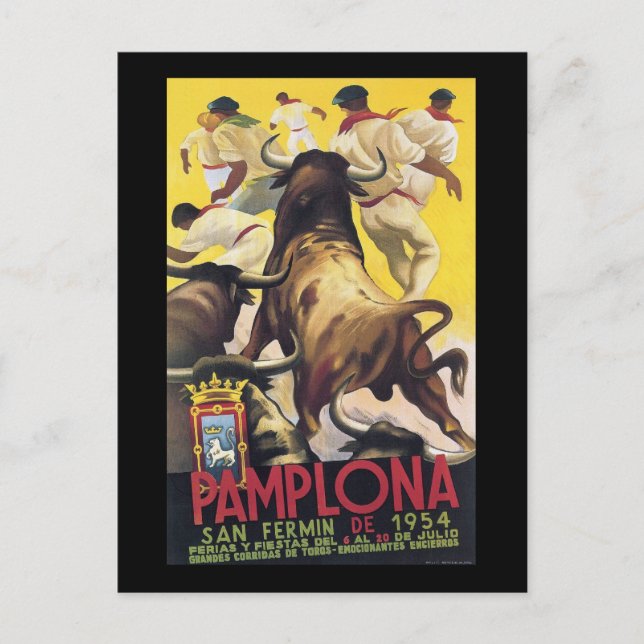 Postal Pamplona San Fermin (Anverso)
