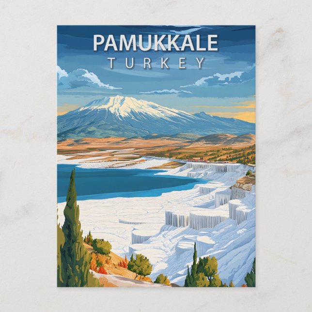 Postal Pamukkale Turkey Thermal Pools Vintage Turkish (Anverso)
