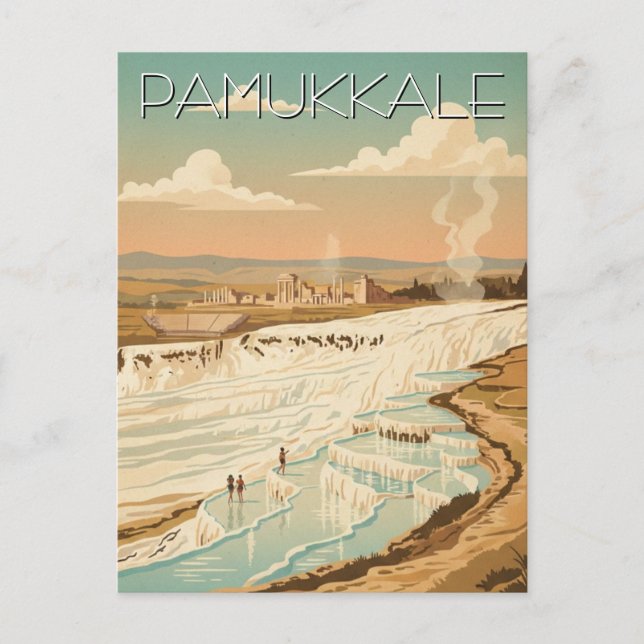 Postal Pamukkale Turkey Travel Postcard (Anverso)