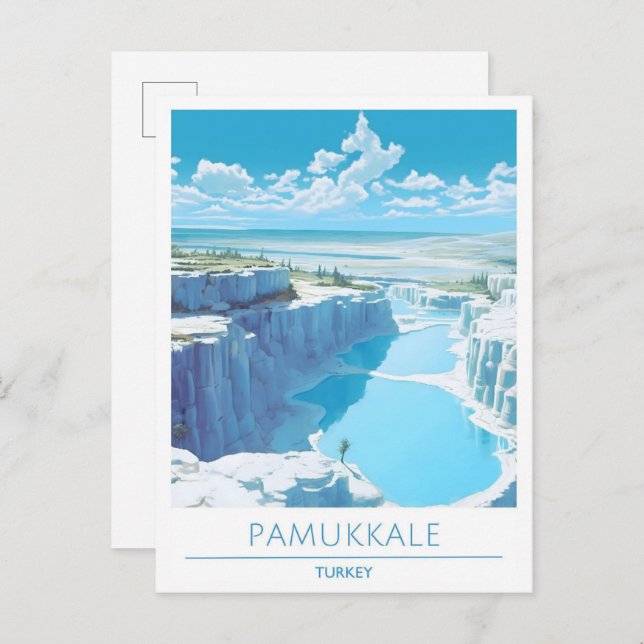 Postal Pamukkale Turquía Travel (Anverso / Reverso)