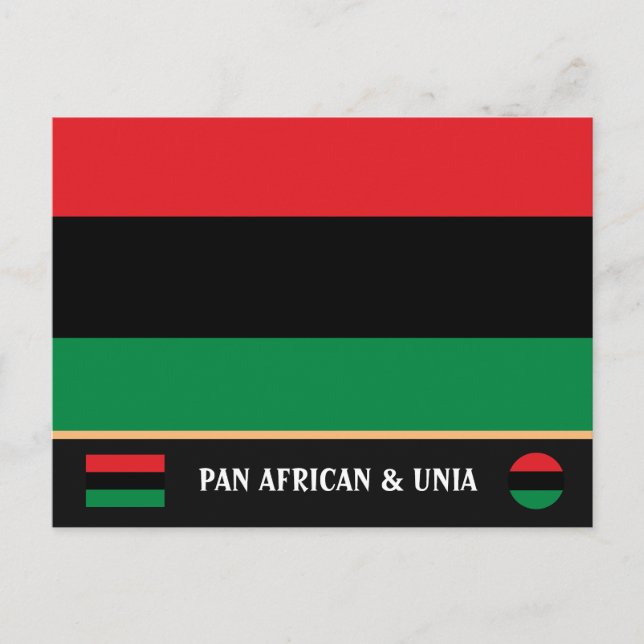 Postal Pan African Flag y símbolo de la UNIA / fanático d (Anverso)