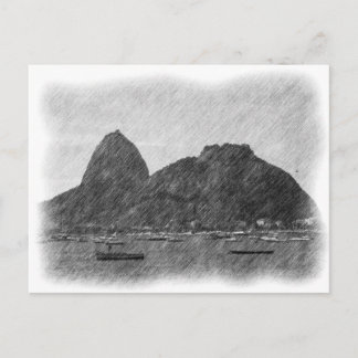 Postal Pan de azúcar por lápiz
