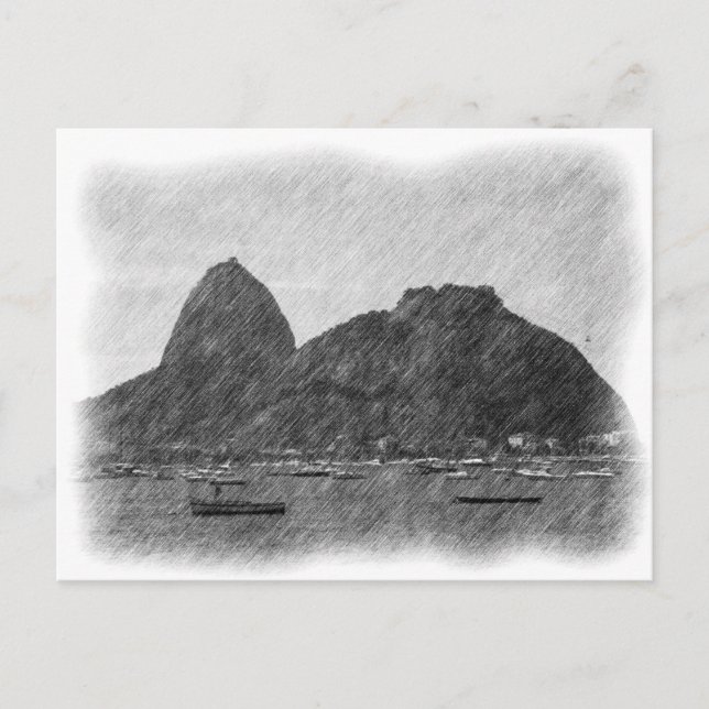 Postal Pan de azúcar por lápiz (Anverso)