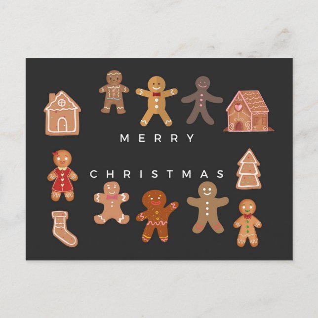 Postal Pan de jengibre de Navidad (Anverso)