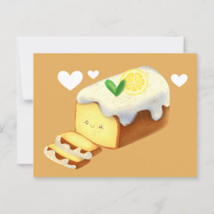 Postal Pan De Pastel De Lemon Loaf Con Hielo