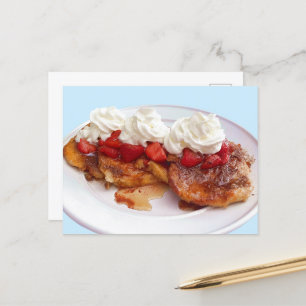 Postal Pan Dulce Con Fresas Y Crema