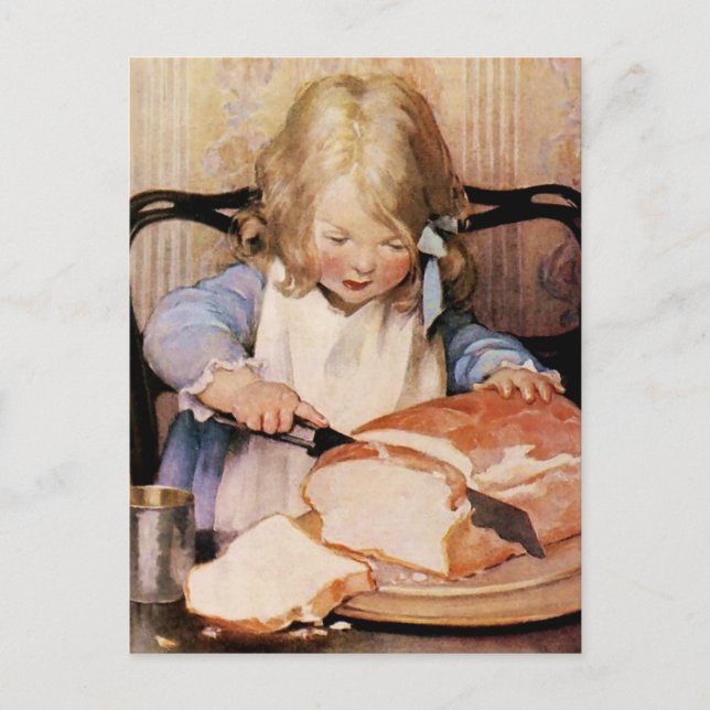 Postal Pan fresco de Jessie Willcox Smith (Anverso)