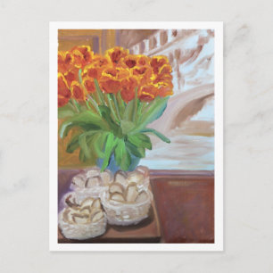 POSTAL PAN Y TULIPS EN PARÍS