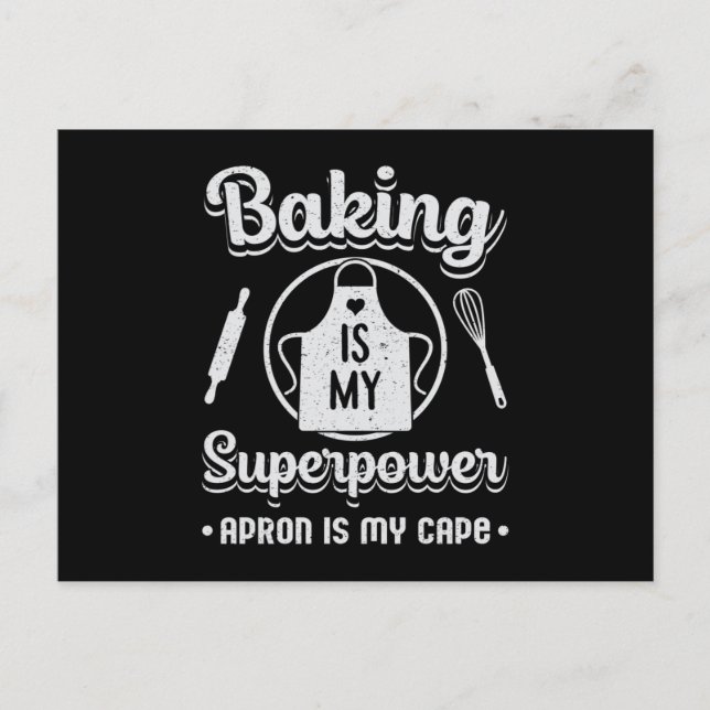 Postal Panadería Bake Baking Baker Superpower Cake Gift I (Anverso)