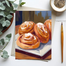 Postal Panadería de Bollos de Canela Pintura