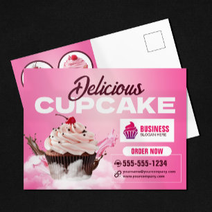 Postal Panadería de Cupcake Moderna Pastelería Postre Tor