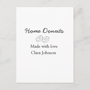 Postal panadería de donas caseras añade tu nombre de text