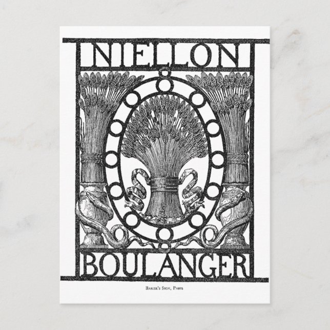 Postal Panadería Francesa de Boulanger (Anverso)