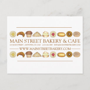 Postal Panadería horneada bienes cruzados Donut Muffin Pa