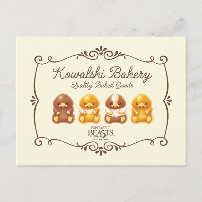 Postal Panadería Kowalski - Nifflers para bebés (Anverso)