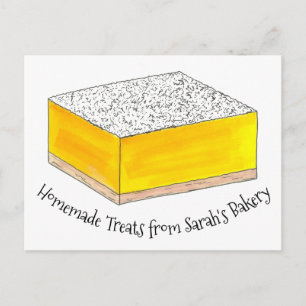 Postal Panadería personalizada horneada por Lemon Bar Squ