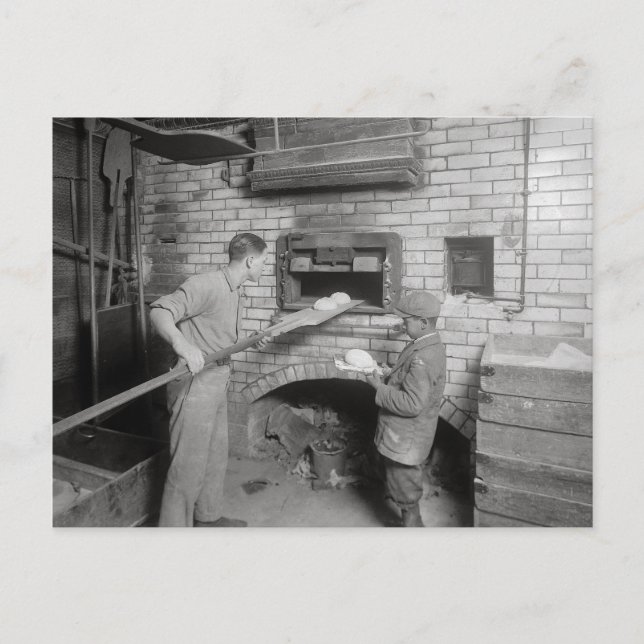 Postal Panaderos de pan, 1917 (Anverso)