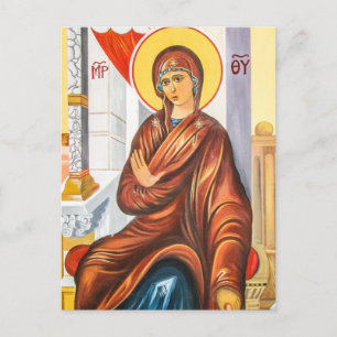 Postal Panagia Theotokos Icono cristiano ortodoxo
