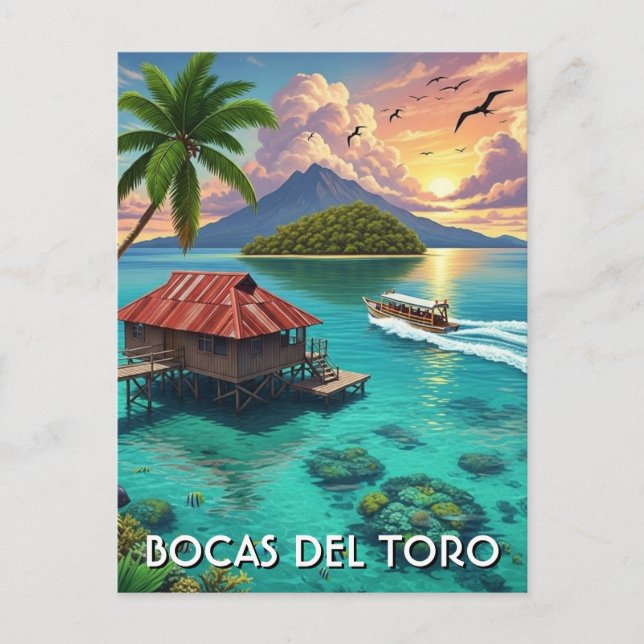 Postal Panamá Bocas del Toro Viajes  (Anverso)