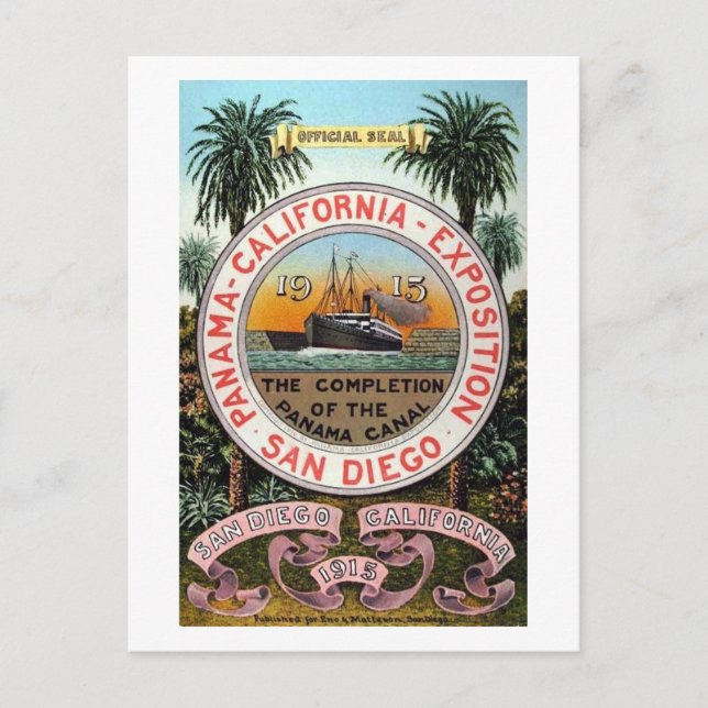 Postal Panamá Pacific Expo 1915 Vintage (Anverso)