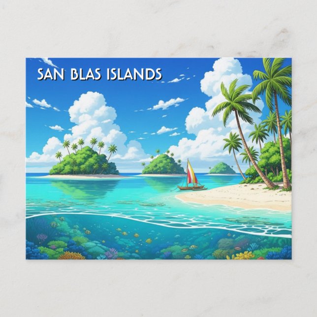 Postal Panama San Blas Islands Travel  (Anverso)