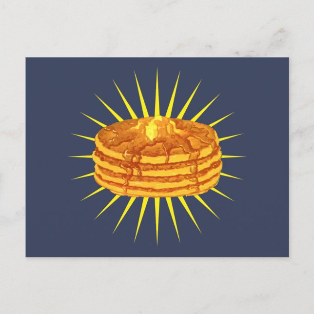 Postal Pancakes Hotcakes Maple Syrup & Butter (Anverso)