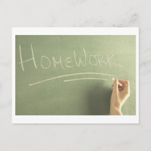 Postal Pancarta de Homework