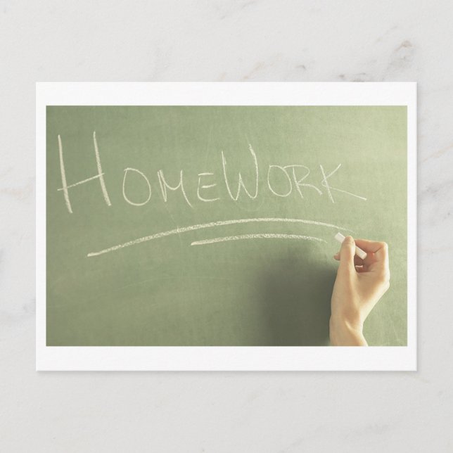 Postal Pancarta de Homework (Anverso)