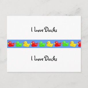 Postal Pancarta de pato, amo patos, amo patos
