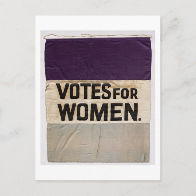 Postal Pancarta de "VOTOS POR LAS MUJERES" (Anverso)