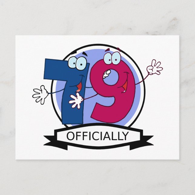 Postal Pancarta oficial de cumpleaños 79 (Anverso)
