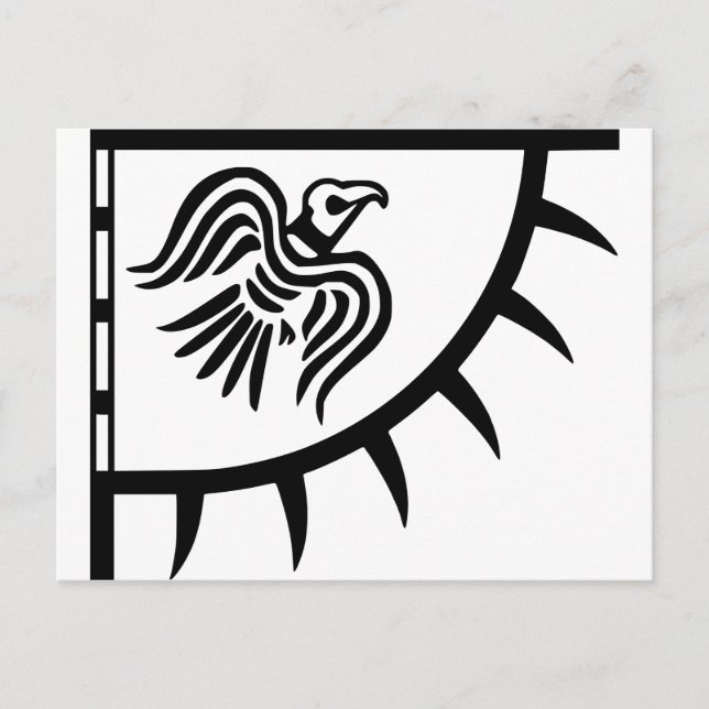 Postal Pancarta Viking Black Raven (Anverso)