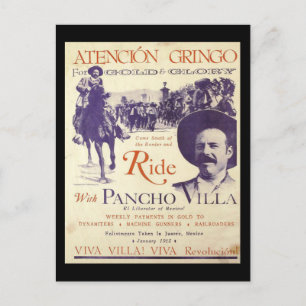 Postal Pancho Villa 🔥 Héroe General Mexicano