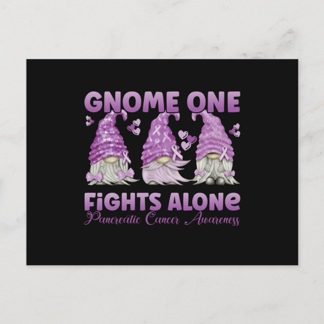 Postal Pancreatic Cancer Purple Gnome (Anverso)