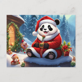 Postal Panda als Weihnachtsmann verkleidet 2 a