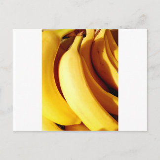 Postal Panda amarillo fresco y brillante de bananas madur