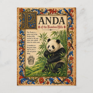 Postal Panda, Arte de Bestiario Medieval