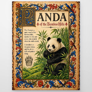 Postal Panda, Arte de Bestiario Medieval