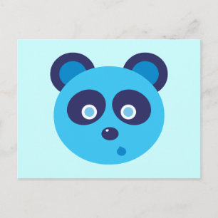 Postal Panda azul