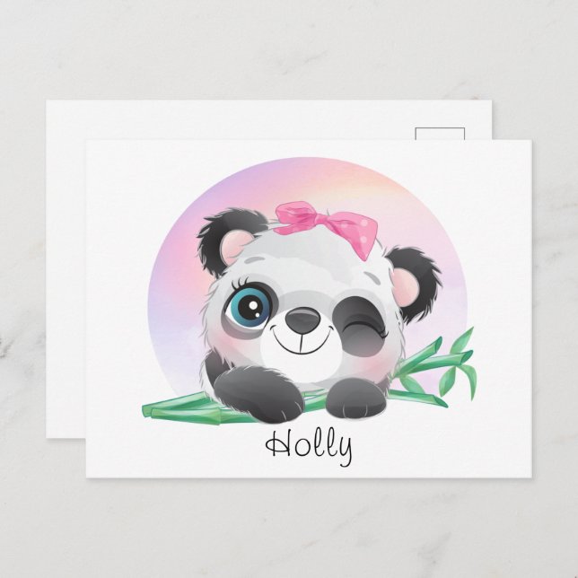Postal Panda Bamboo (Anverso / Reverso)